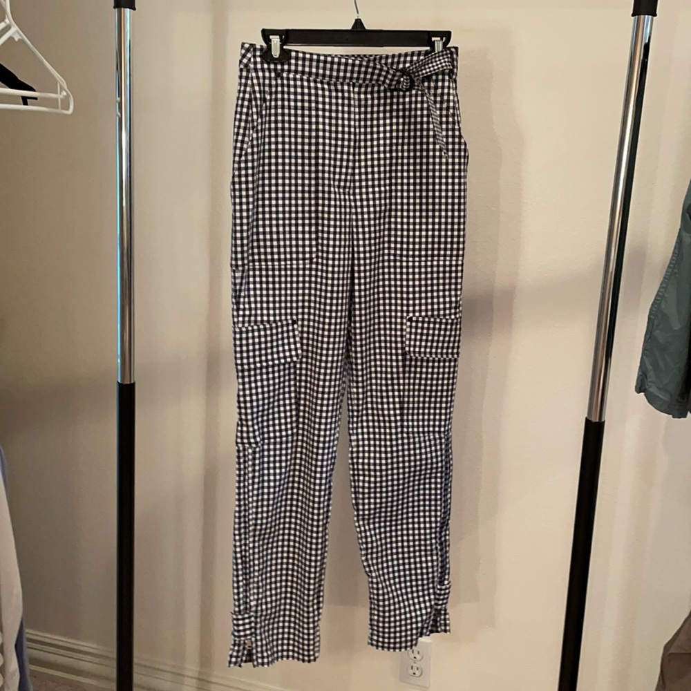 Cargo Style Checkered Pants